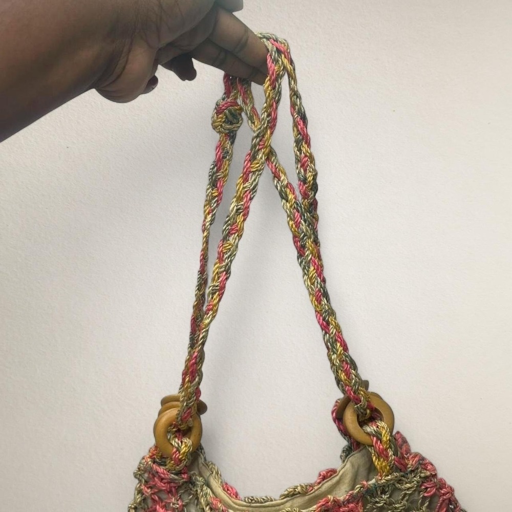 Vintage La Regale Crochet Knit shoulder Bag - Picture 2 of 6